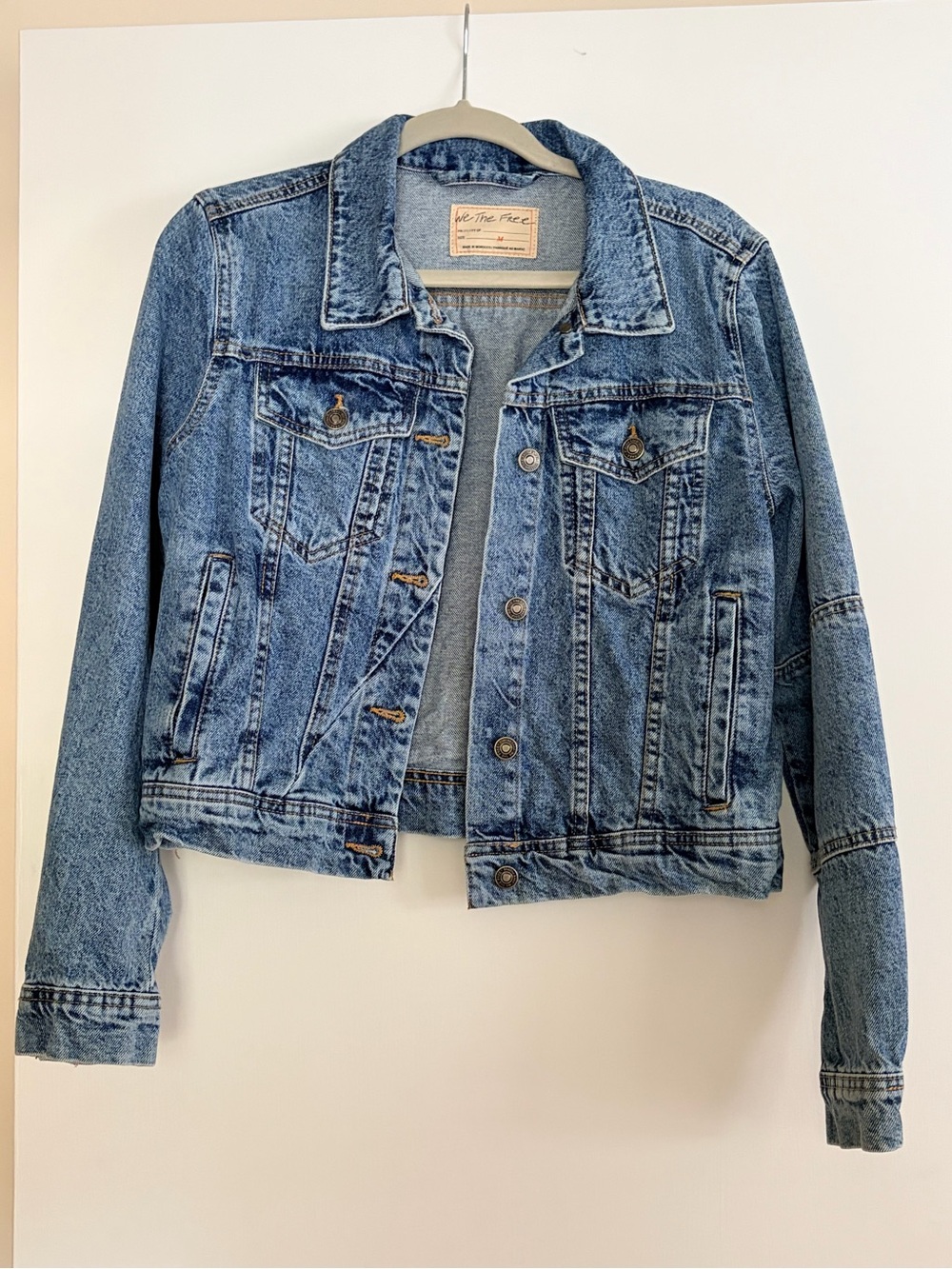 Free People Cropped Denim Jacket